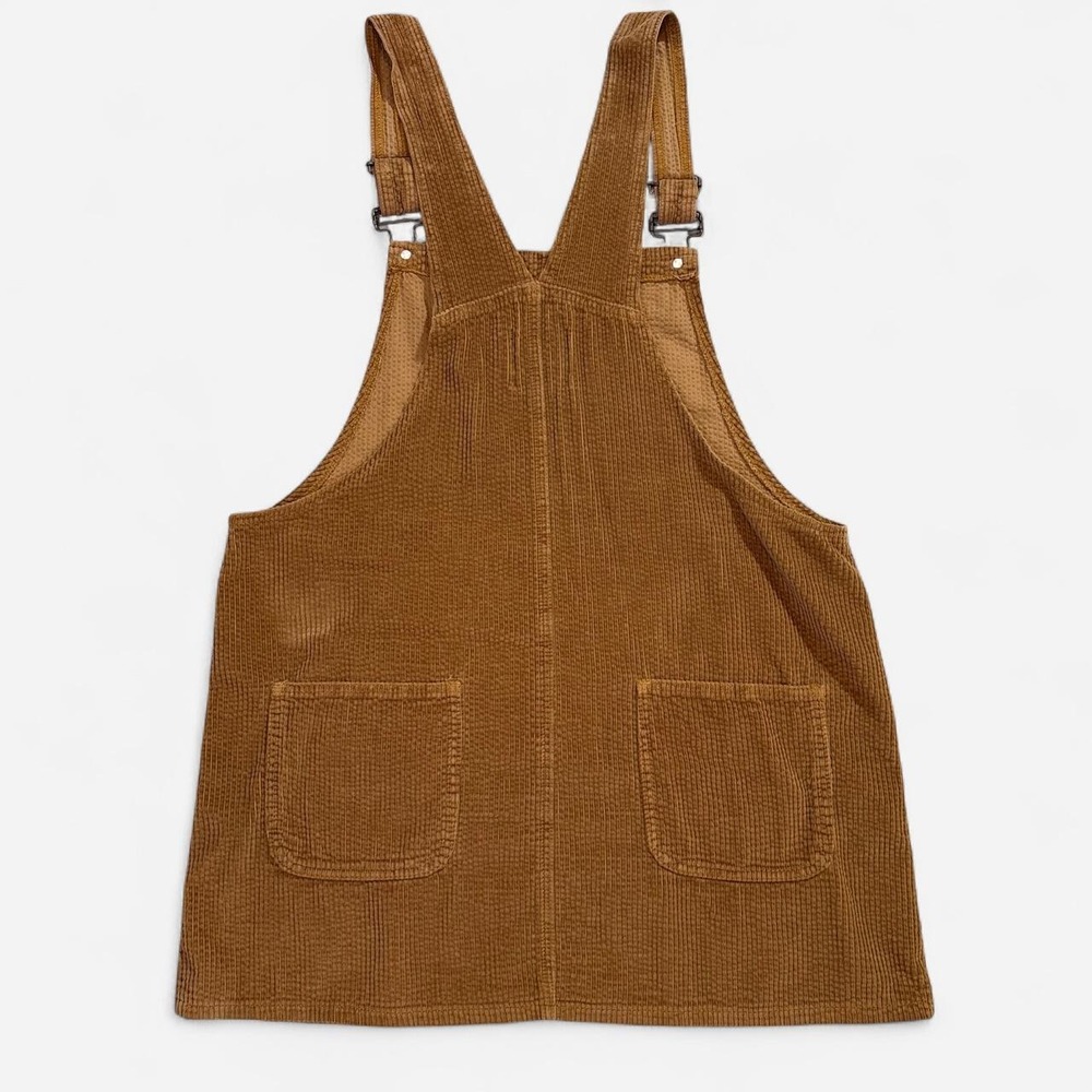 Rewash Brand Brown Corduroy Overall Dress with pockets 100% Cotton Size XL - Picture 2 of 6
